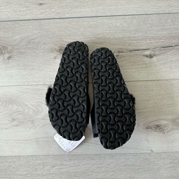 Birkenstock Madrid‎ Big Buckle Shearling Black 36 US 5 NWT IN BOX - Picture 13 of 15